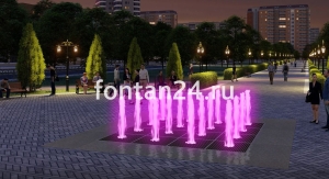 Уличный фонтан "Кубик-Рубик средний" 4x4 м